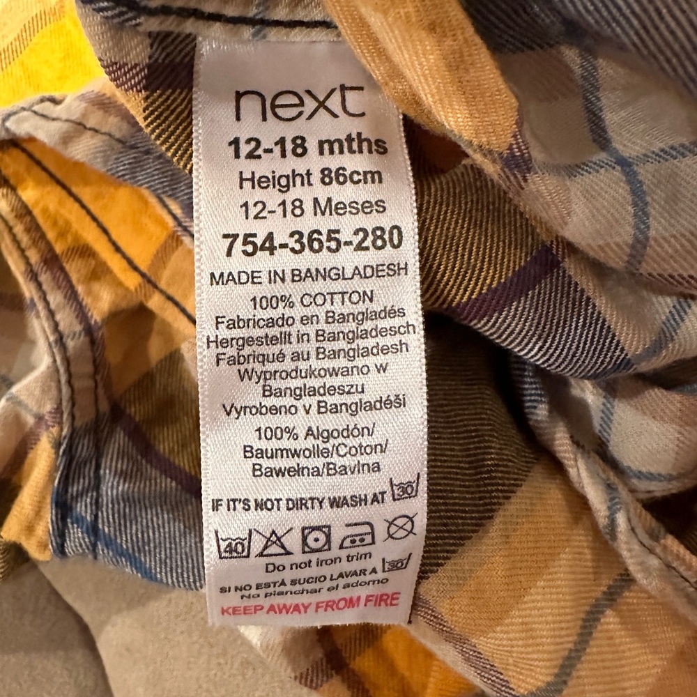 🎉BUNDLE 10 for $30🎉 NEXT DIRECT • boys’ plaid shirt - Picture 6 of 7